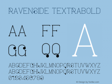 Ravenside Textrabold Version 1.002;Fontself Maker 3.0.0-3 Font Sample
