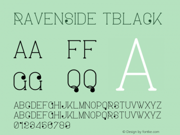 Ravenside Tblack Version 1.002;Fontself Maker 3.0.0-3 Font Sample