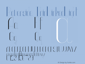 Ravenside ThinLinkedLight Version 1.002;Fontself Maker 3.0.0-3 Font Sample