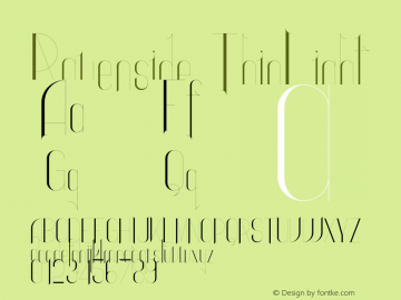 Ravenside ThinLight Version 1.003;Fontself Maker 3.0.0-3 Font Sample
