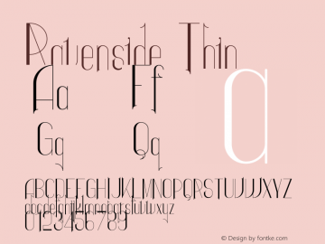 Ravenside Thin Version 1.002;Fontself Maker 3.0.0-3 Font Sample