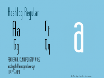 Hashtag Version 1.002;Fontself Maker 3.0.0-3图片样张