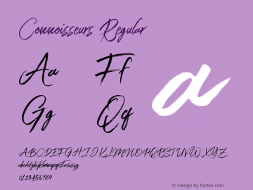 Connoisseurs Version 1.000 Font Sample