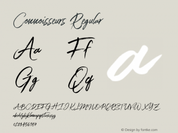 Connoisseurs Version 1.000 Font Sample