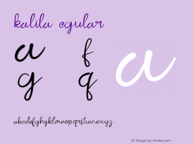 kalila  Font Sample