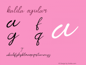 kalila  Font Sample