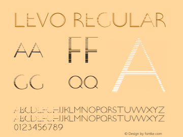 Levo Version 1.000 Font Sample