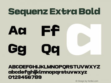 SequenzExtraBold Version 1.000 Font Sample