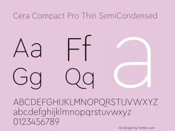 CeraCompactPro-ThinSemCond Version 6.0 | wf-rip DC20180515 Font Sample