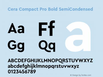 CeraCompactPro-BoldSemCond Version 6.0 | wf-rip DC20180515 Font Sample