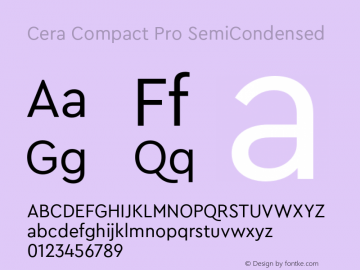 CeraCompactPro-SemiCondensed Version 6.0 | wf-rip DC20180515图片样张