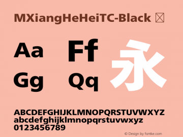 ☞M XiangHe Hei TC Black Version 1.00;com.myfonts.easy.mti.m-xianghe-hei-tc.black.wfkit2.version.5bfG Font Sample