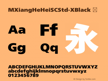 ☞M XiangHe Hei SC Std XBlack Version 1.00;com.myfonts.easy.mti.m-xianghe-hei-sc-std.extra-black.wfkit2.version.5bfq Font Sample