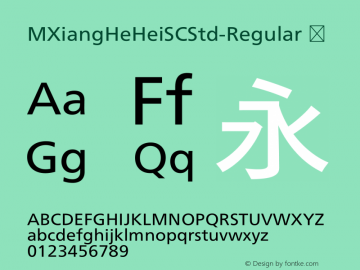 ☞M XiangHe Hei SC Std Version 1.00;com.myfonts.easy.mti.m-xianghe-hei-sc-std.Regular.wfkit2.version.5bfo Font Sample