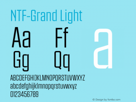 NTF-Grand Light Version 1.103;PS 001.103;hotconv 1.0.88;makeotf.lib2.5.64775图片样张