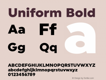 Uniform Bold 1.000;com.myfonts.easy.millertype.uniform.black.wfkit2.version.4ht6图片样张