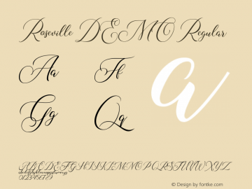 RosevilleDEMO Version 1.000 Font Sample