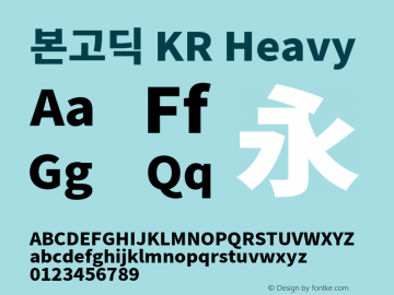 본고딕 KR Heavy 图片样张