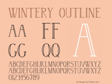 Wintery Outline Version 1.000;PS 001.000;hotconv 1.0.88;makeotf.lib2.5.64775图片样张