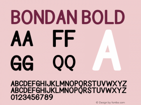 Bondan-Bold Version 1.000 Font Sample