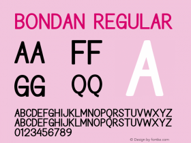 Bondan Regular Version 1.000 Font Sample