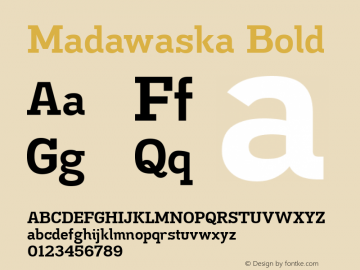 MadawaskaRg-Bold Version 1.001图片样张