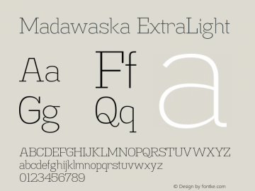 MadawaskaEl-Regular Version 1.001图片样张