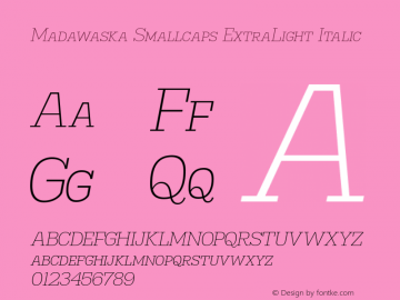 MadawaskaScEl-Italic Version 1.001图片样张