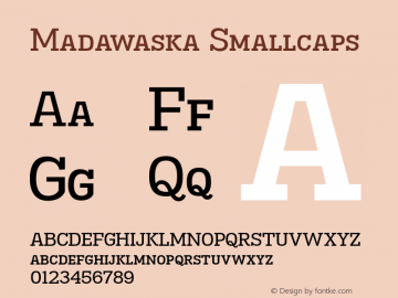 MadawaskaScRg-Regular Version 1.001图片样张