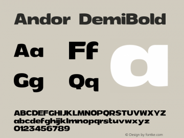 Andor DemiBold Version 1.000图片样张