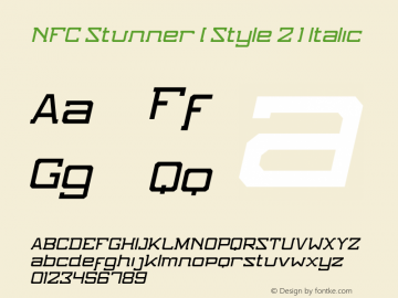 NFC Stunner [ Style 2 ] Italic Version 1.00;November 12, 2018;FontCreator 11.5.0.2427 64-bit图片样张