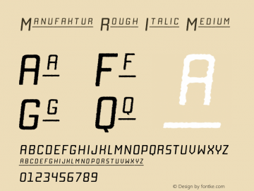 Manufaktur Rough Italic Medium Version 1.000;PS 001.000;hotconv 1.0.88;makeotf.lib2.5.64775图片样张