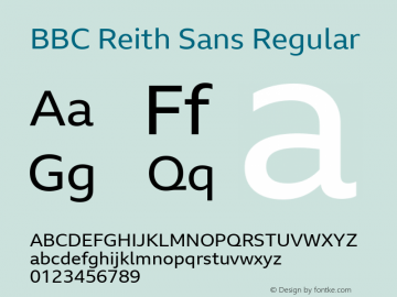 BBC Reith Sans Version 2.301 Font Sample