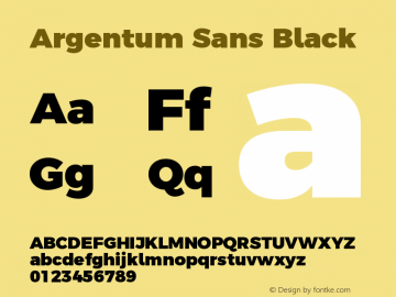 Argentum Sans Black Version 1.000; ttfautohint (v1.5.65-e2d9) Font Sample