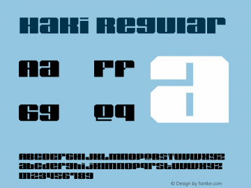 Haki Regular Version 1.003 Font Sample