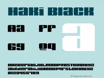 Haki Black Version 1.003;PS 001.003;hotconv 1.0.88;makeotf.lib2.5.64775图片样张