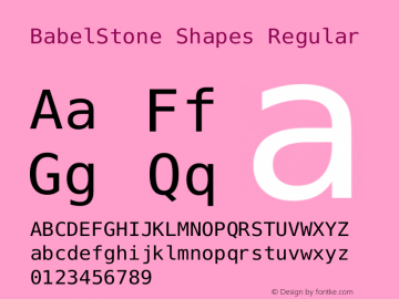 BabelStone Shapes Version 11.0.3 November 5, 2018 Font Sample