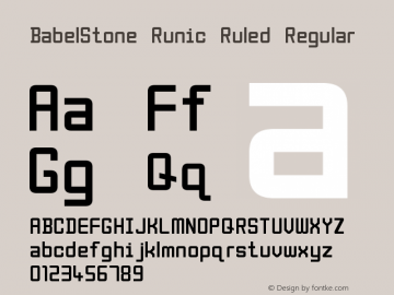 BabelStone Runic Ruled Version 7.002 November 17, 2018图片样张