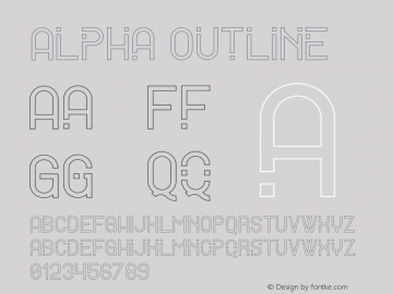 Alpha Outline Version 1.002;Fontself Maker 3.0.0-3 Font Sample