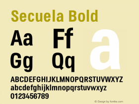 Secuela Bold Version 1.787 Font Sample