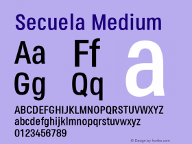 Secuela Medium Version 1.787 Font Sample