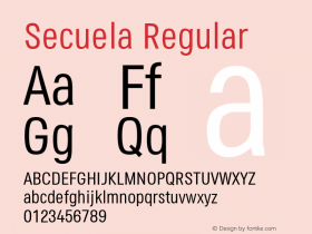 Secuela Regular Version 1.787 Font Sample