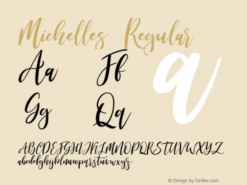 Michelles Version 1.000 Font Sample