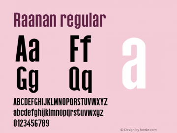 Raanan-regular 0.1.0 Font Sample