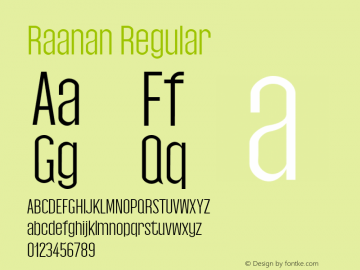 Raanan Light 0.1.0 Font Sample