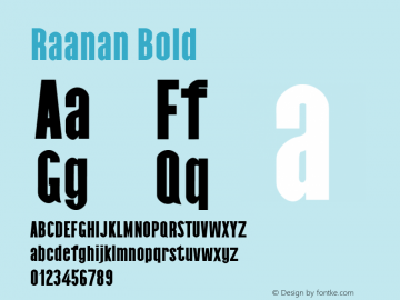 Raanan Bold 0.1.0 Font Sample