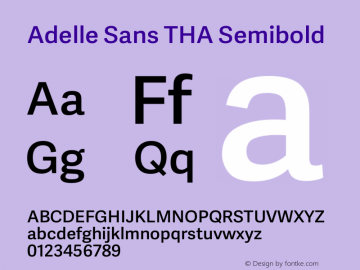 Adelle Sans THA Semibold Version 2.500图片样张