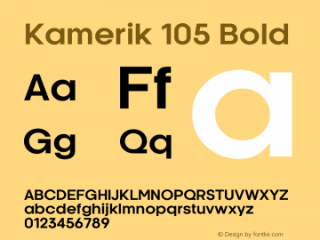 Kamerik 105 Bold Version 6.000图片样张