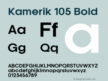 Kamerik 105 Bold Version 6.000图片样张