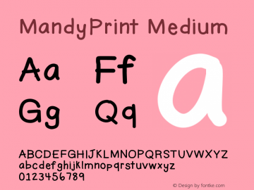 MandyPrint Medium Version 001.000图片样张